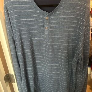 Marine Layer Blue Striped Long Sleeve Tee